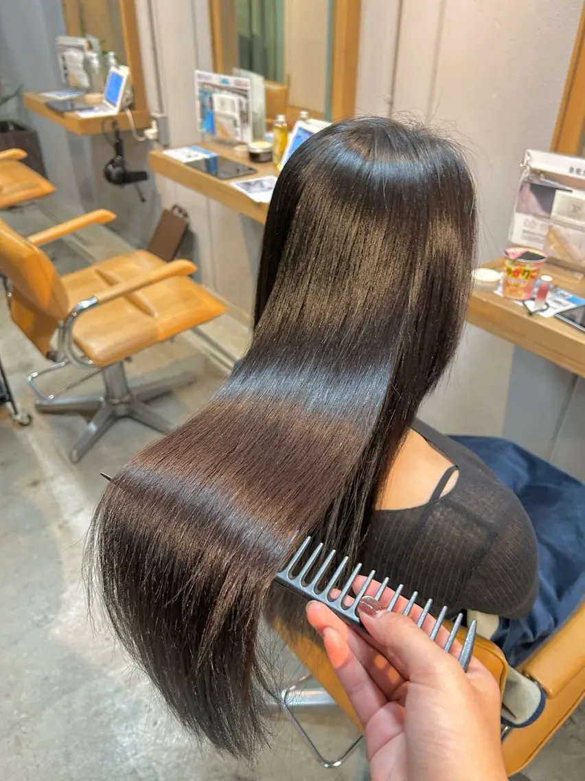ロング 縮毛矯正 🥀折原 愛優🥀のヘアスタイル