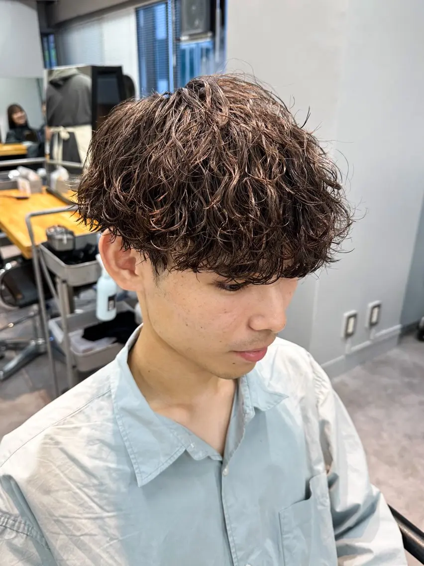 ショート パーマ メンズ カット パーマ メンズパーマ メンズ特化ryoのヘアスタイル