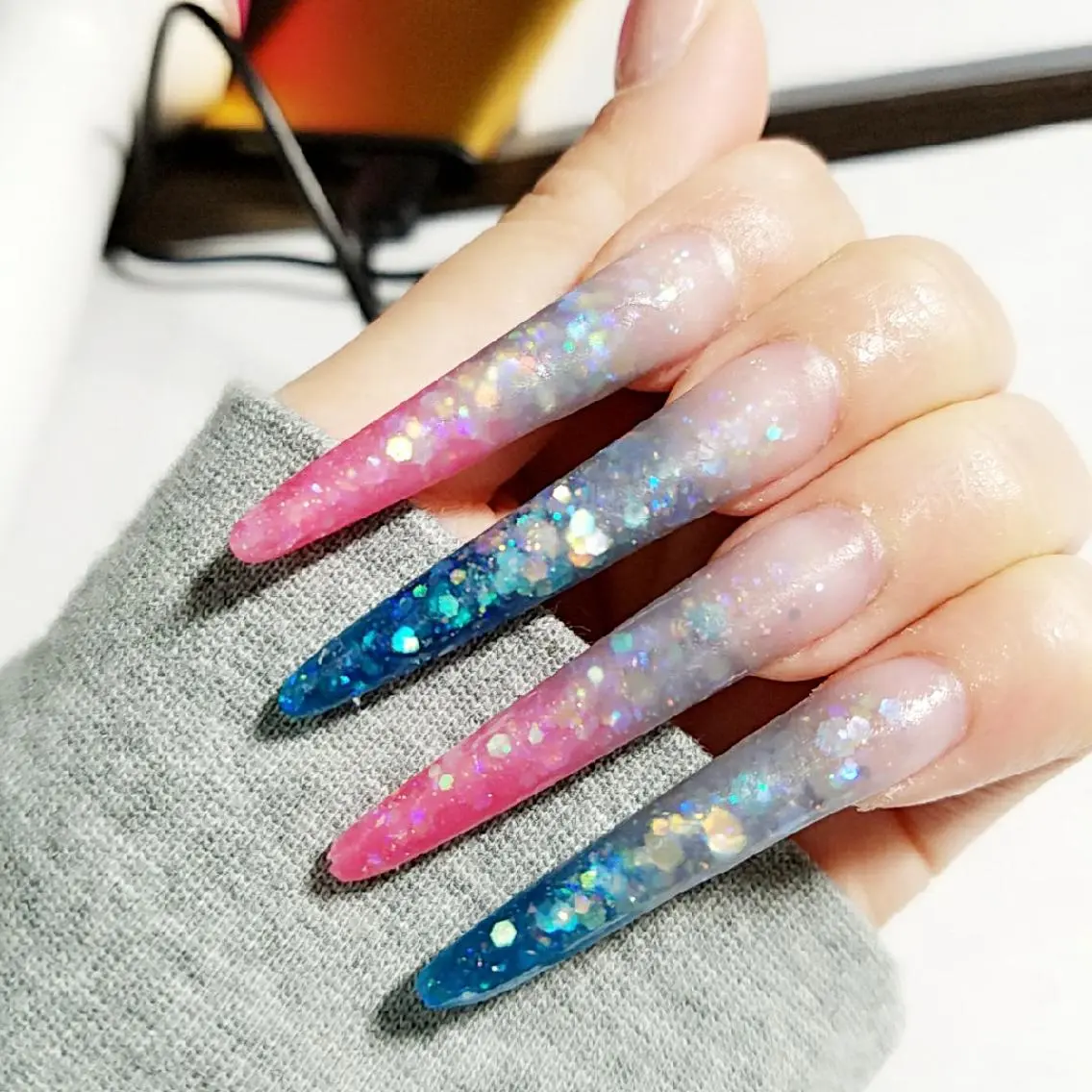 ネイル ロング スカルプネイル ハンドネイル ･:*+.✳︎˚✧₊ MAKI NAILのネイルデザイン