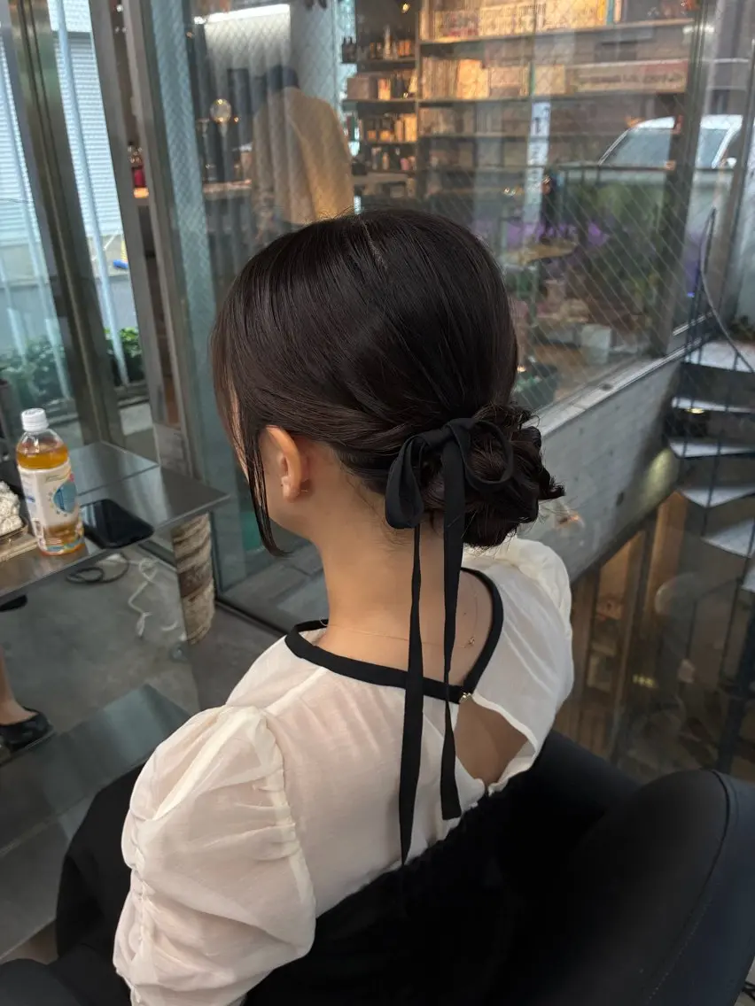 ヘアアレンジ ヘアセット 速水 ゆきののヘアスタイル
