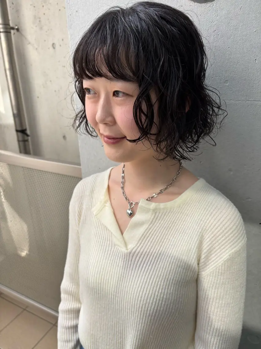 ショート パーマ カット パーマ しみず さくら🌸のヘアスタイル