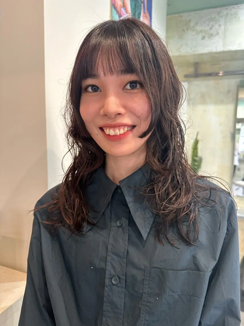 セミロング パーマ カット パーマ トリートメント AR.MARA サトウヒカルのヘアスタイル