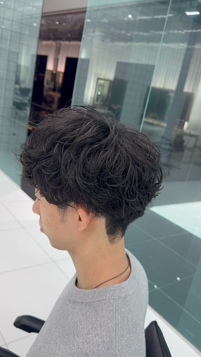 パーマ メンズ マッシュ メンズパーマ シャドーパーマ 刈り上げ メンズパーマ/ メッシュ/宗形建哉のヘアスタイル