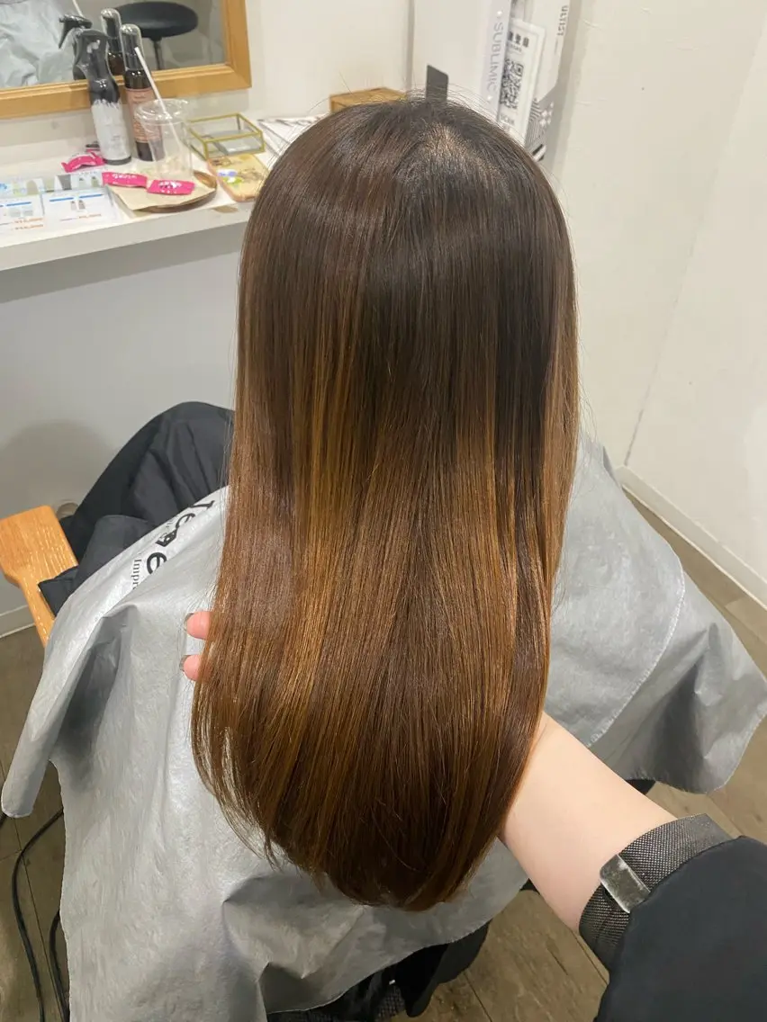 ロング 縮毛矯正 髪質改善サロン 梅田/ヨナミネのヘアスタイル