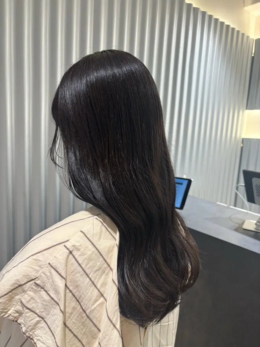 ロング カット ヘアカラー トリートメント ヘッドスパ ヘアセット 押切 響 のヘアスタイル