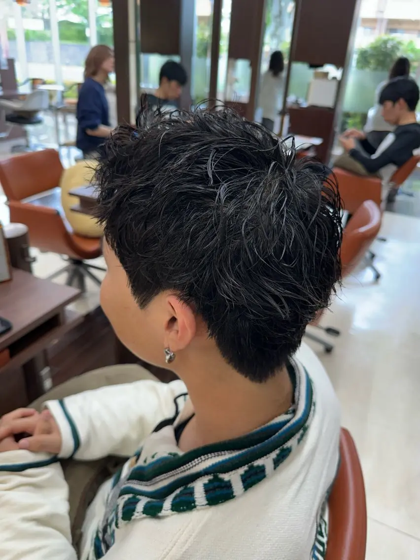 ショート カラー パーマ メンズ カット パーマ ヘアセット 毎月230人担当/ メンズヘア/清和武虎のヘアスタイル