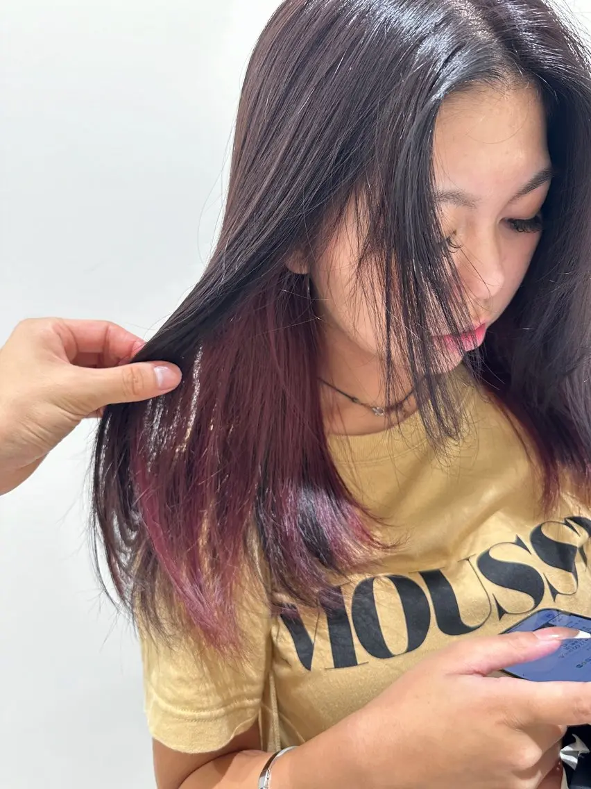カラー ピンクカラー ピンクパープル 広がり・パサつき改善 /ツヤ美髪/こうたのヘアスタイル