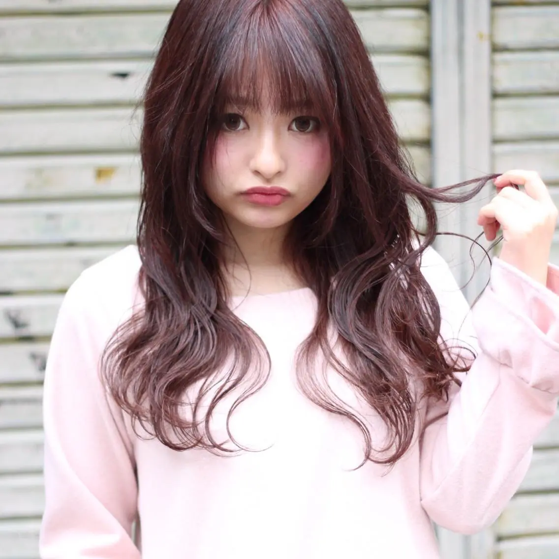 セミロング カラー カット ヘアカラー トリートメント Lull1人美容室 バレイヤージュのヘアスタイル