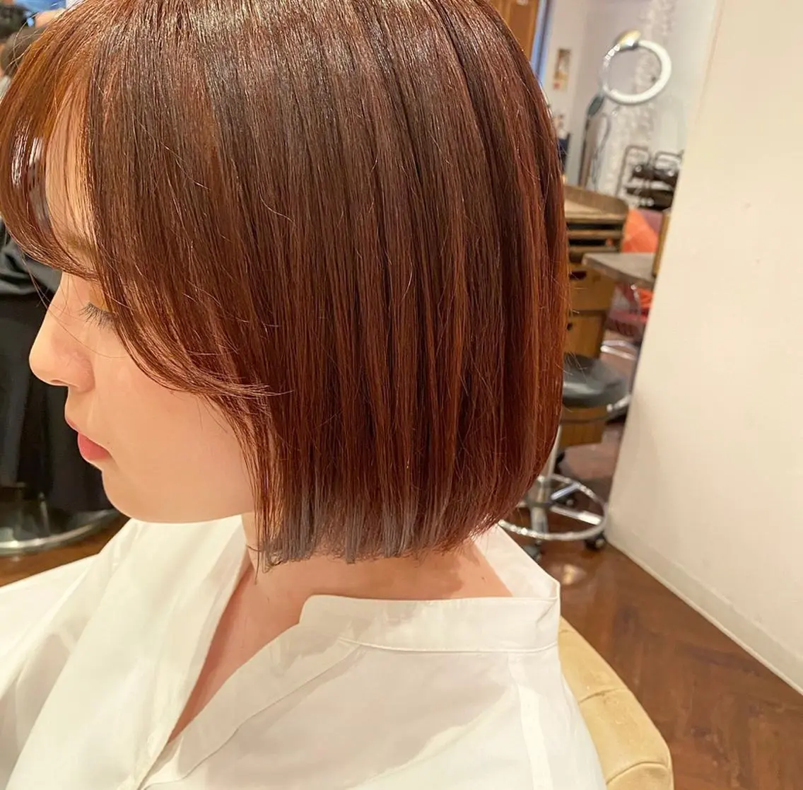 ショート カラー ブラウンカラー オレンジ オレンジブラウン 🌈🌸あおき みちる🌟💗のヘアスタイル
