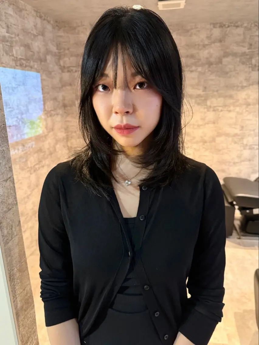 ミディアム カラー パーマ カット ヘアカラー 縮毛矯正 トリートメント mai / linoah˚✧のヘアスタイル