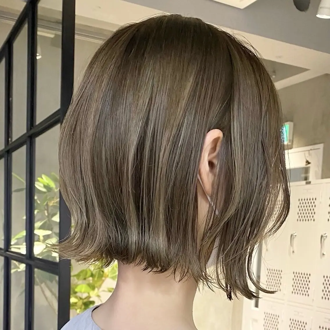 ミディアム カラー ベージュカラー オリーブベージュ ヘアカラー ひなた/elima 調布/暖色カラーのヘアスタイル