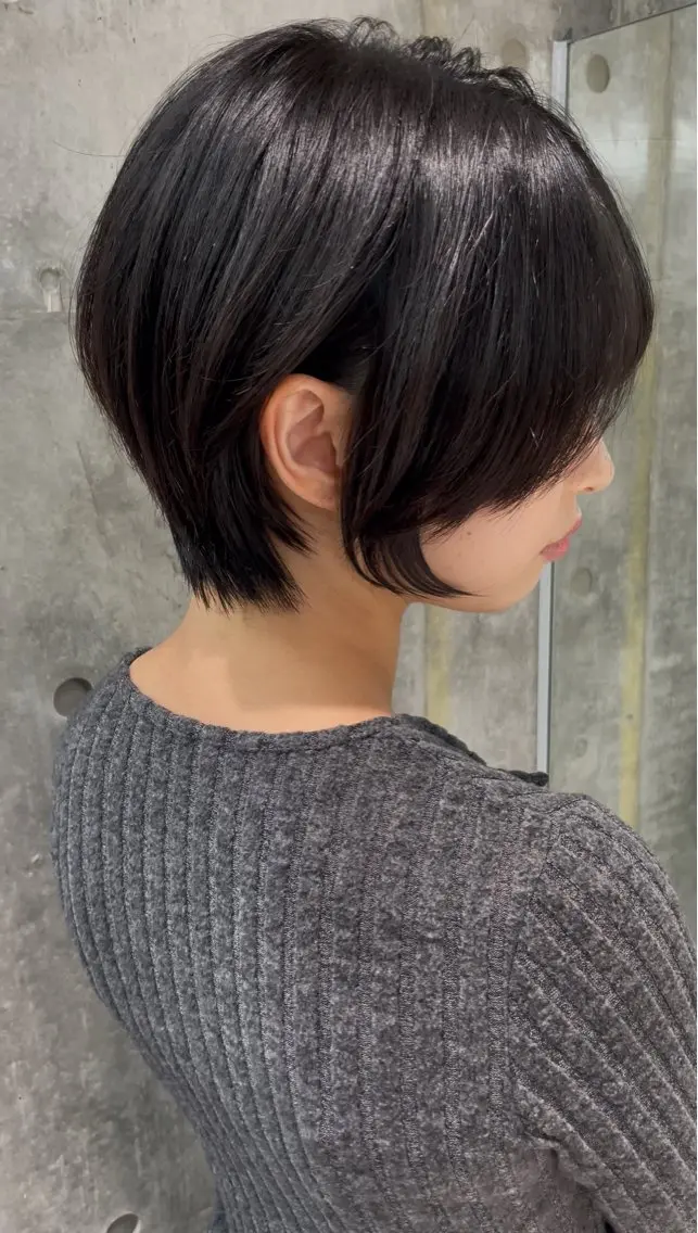 ショート カット ヘアカラー トリートメント 🌟透明感カラー× 小顔カット いっせいのヘアスタイル
