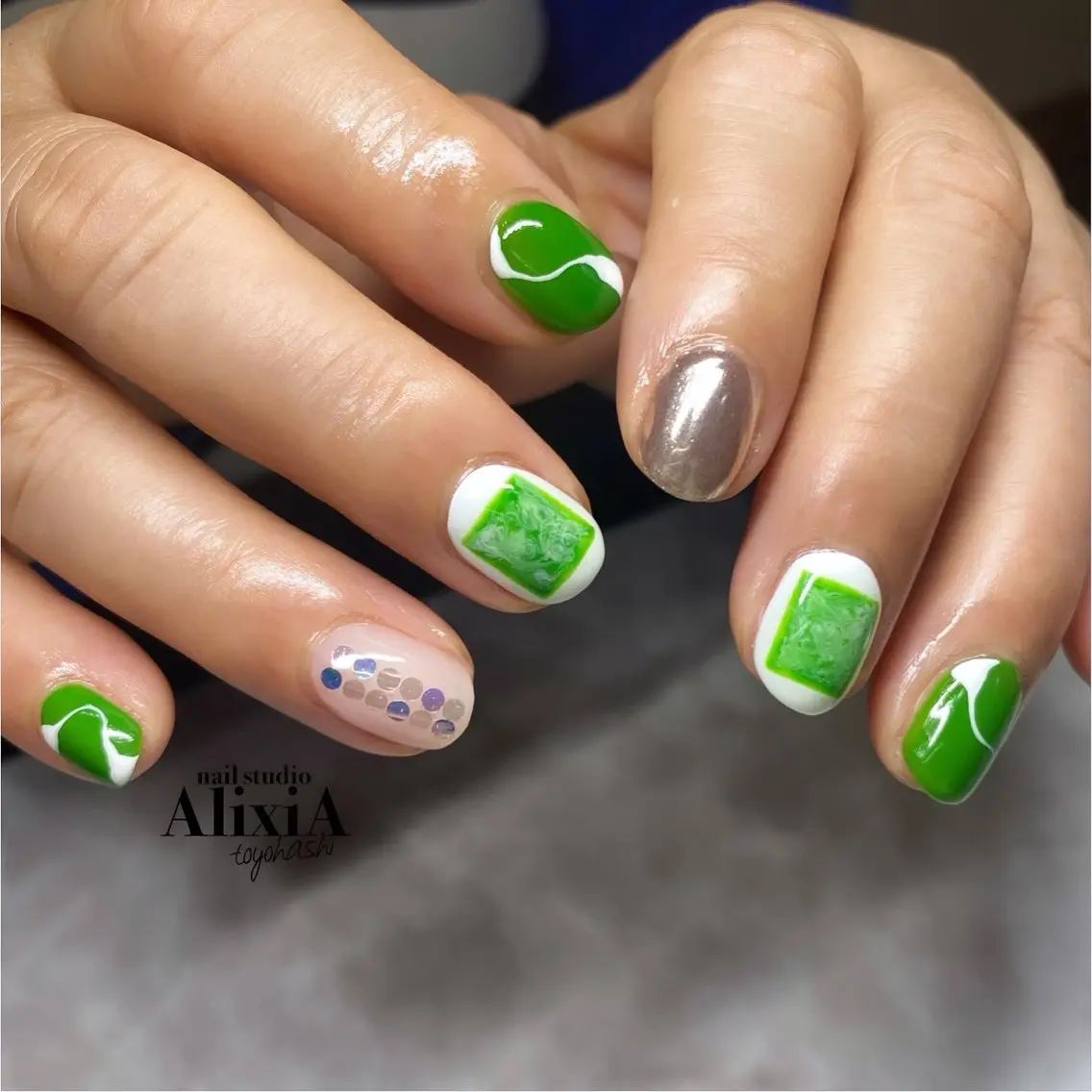 ネイル ハンドネイル AlixiA ゆみのネイルデザイン