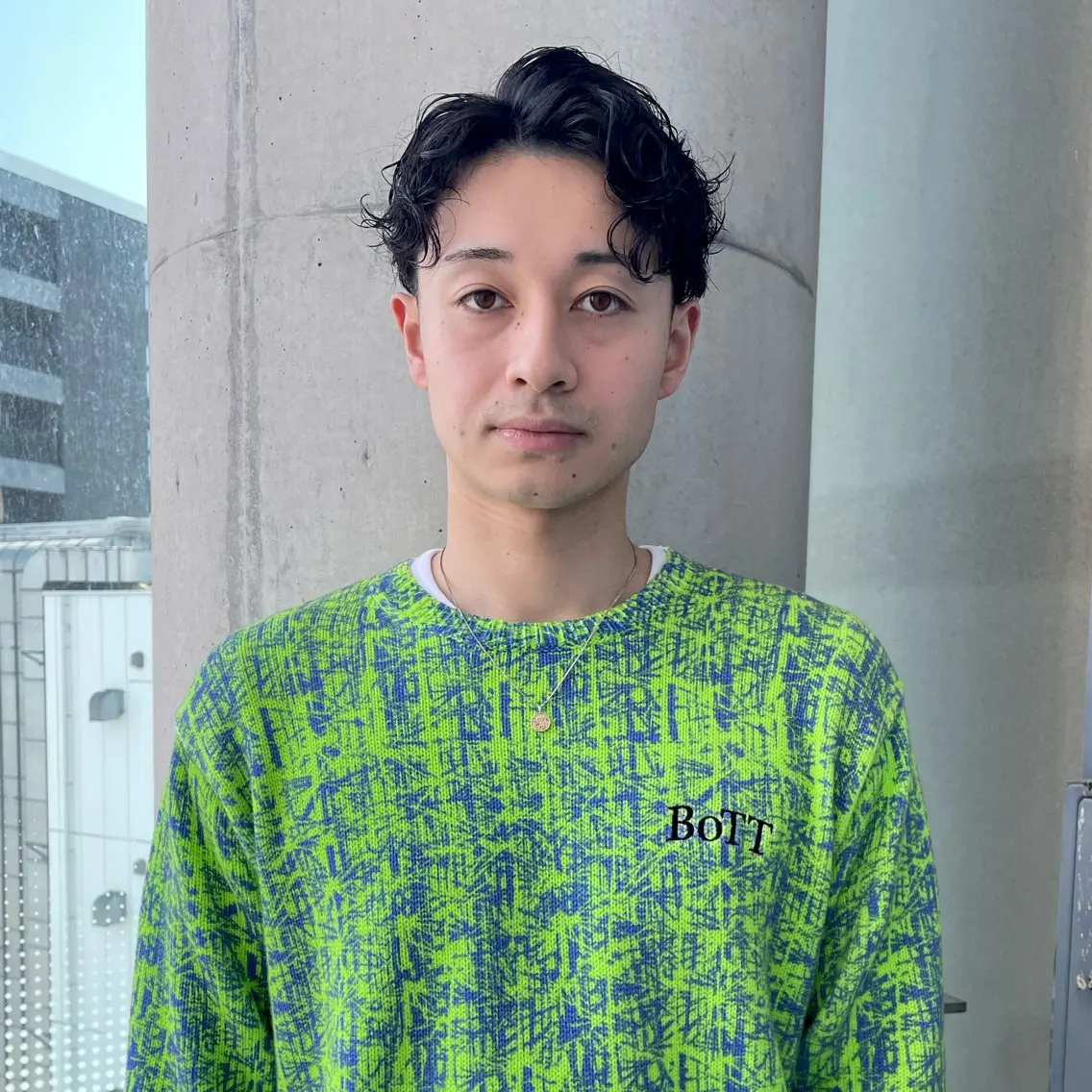 ミディアム メンズ ミディアムパーマ メンズパーマ カット パーマ ⚾️横浜メンズカット 阿部龍馬🍺🍔のヘアスタイル