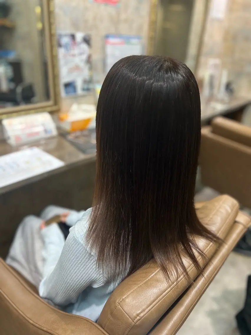 セミロング トリートメント ヘアカラー 前田 みのりのヘアスタイル