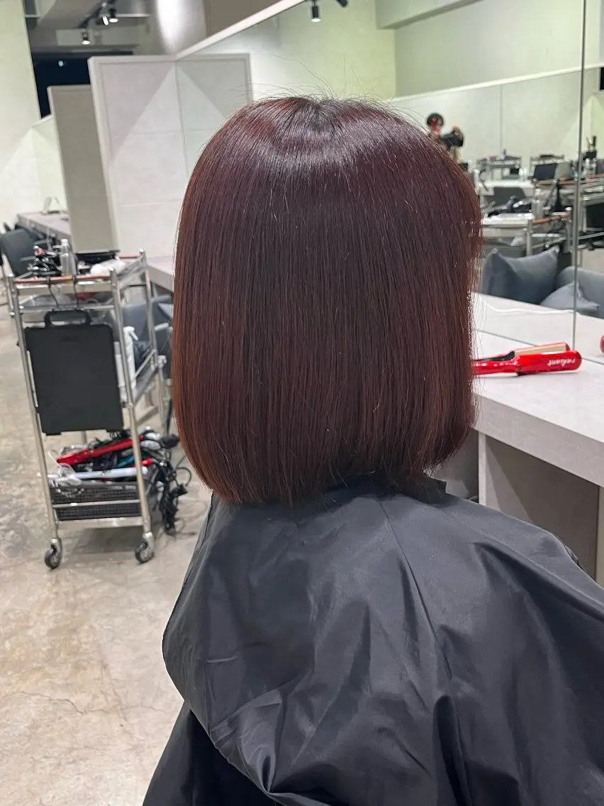 ミディアム パーマ 縮毛矯正 縮毛矯正 特化生田のヘアスタイル