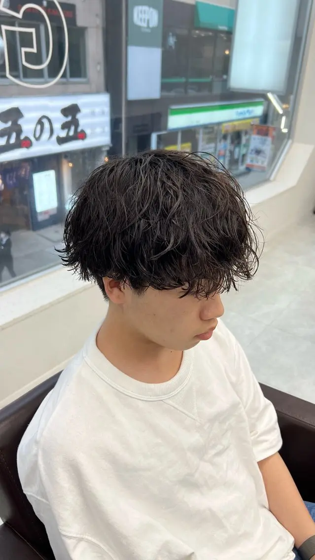 ショート パーマ メンズ カット パーマ ヘアセット 垢抜けメンズパーマ/ だいち先輩のヘアスタイル