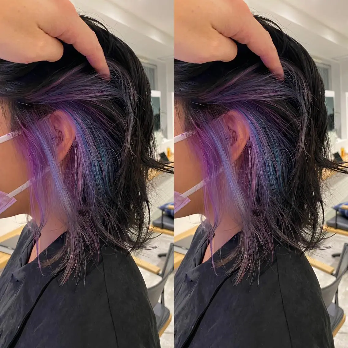 ショート カラー ユニコーンカラー カット ヘアカラー トリートメント JILBLAN京都 ショート/ハイライトのヘアスタイル