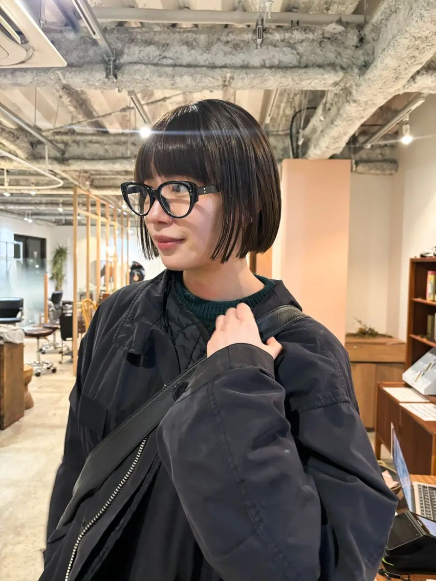 ショート カラー アッシュ ボブ カット ヘアカラー Takuma Suzuki中目黒のヘアスタイル