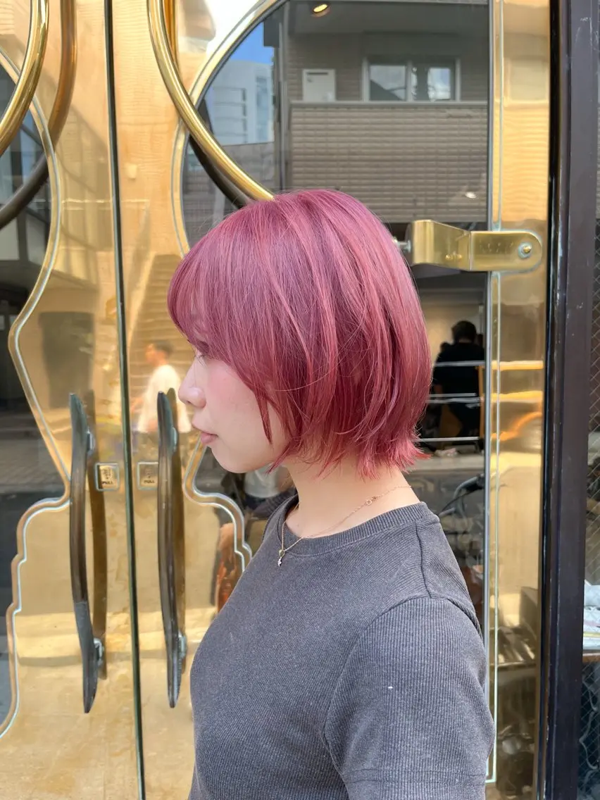 ミディアム カラー カット ヘアカラー トリートメント ヘアセット 似合わせベージュ 🍯ayumi🍯のヘアスタイル