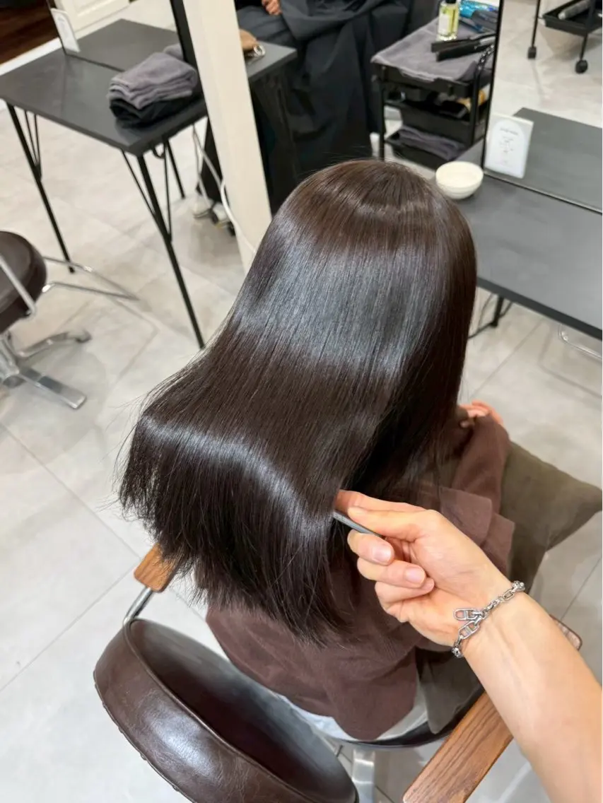 ミディアム 縮毛矯正🫧髪質改善 高原瑞輝のヘアスタイル