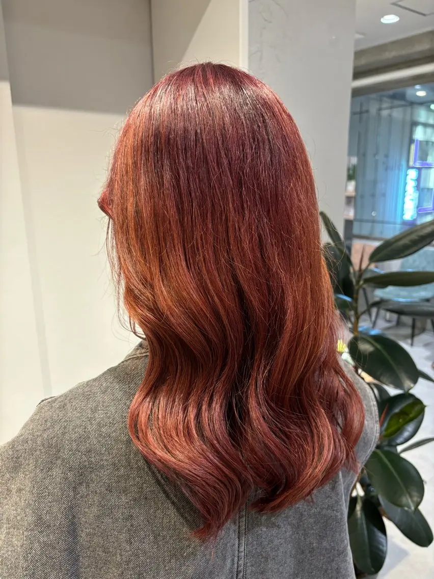 ロング ヘアアレンジ ヘアカラー りあの🎀 /暖色カラー🍒のヘアスタイル