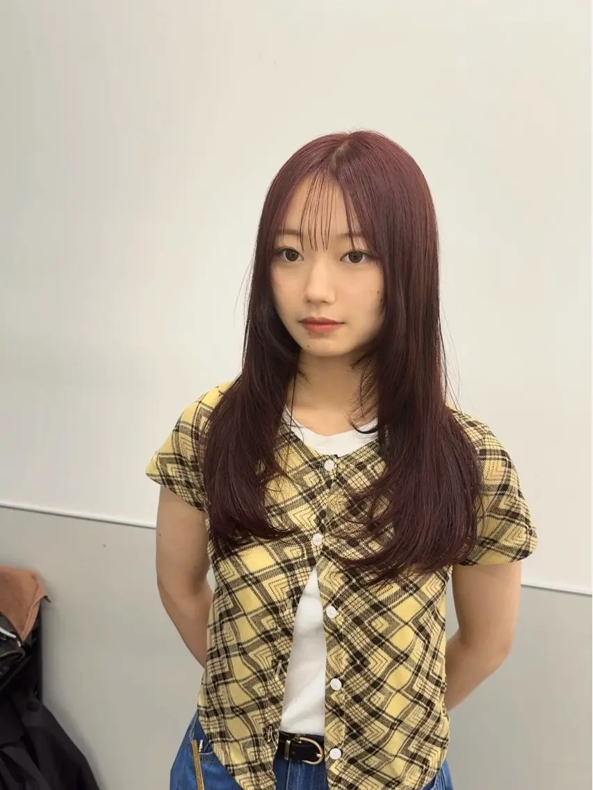 ロング カラー 韓国風ヘア レイヤーカット トリートメント ワンホンヘア カット ヘアカラー トリートメント 韓国ヘア🇰🇷 スズキのヘアスタイル
