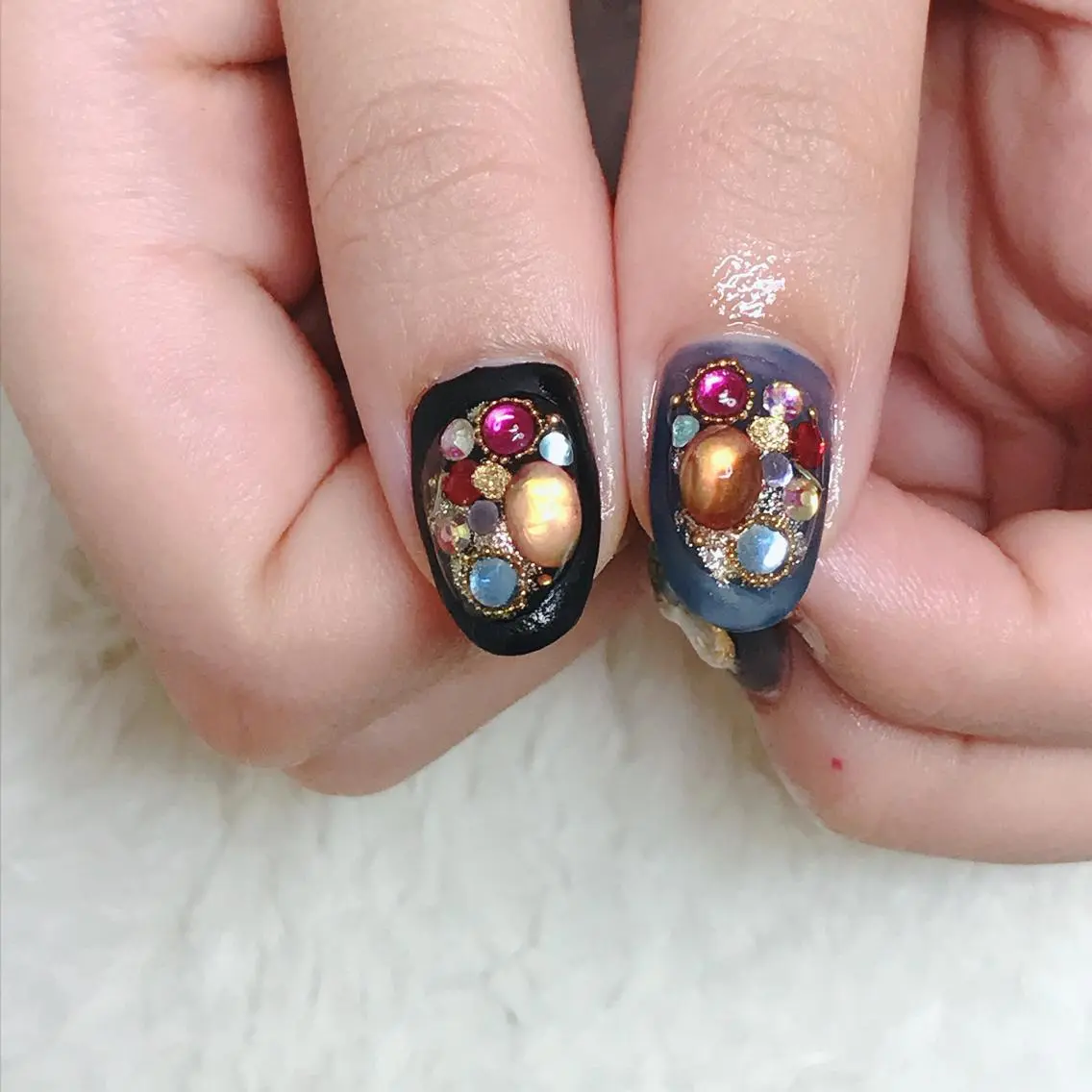 ネイル アートネイル ジェルネイル キラキラネイル ラメ(グリッター) ミラーネイル 🩵池袋heart nail🩵のネイルデザイン
