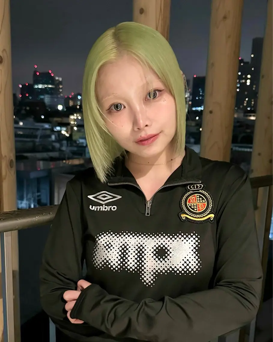 ミディアム カラー ブリーチ ハイトーンカラー ミント ヘアカラー トリートメント 原宿/ブリーチ特化/ RYUTOのヘアスタイル
