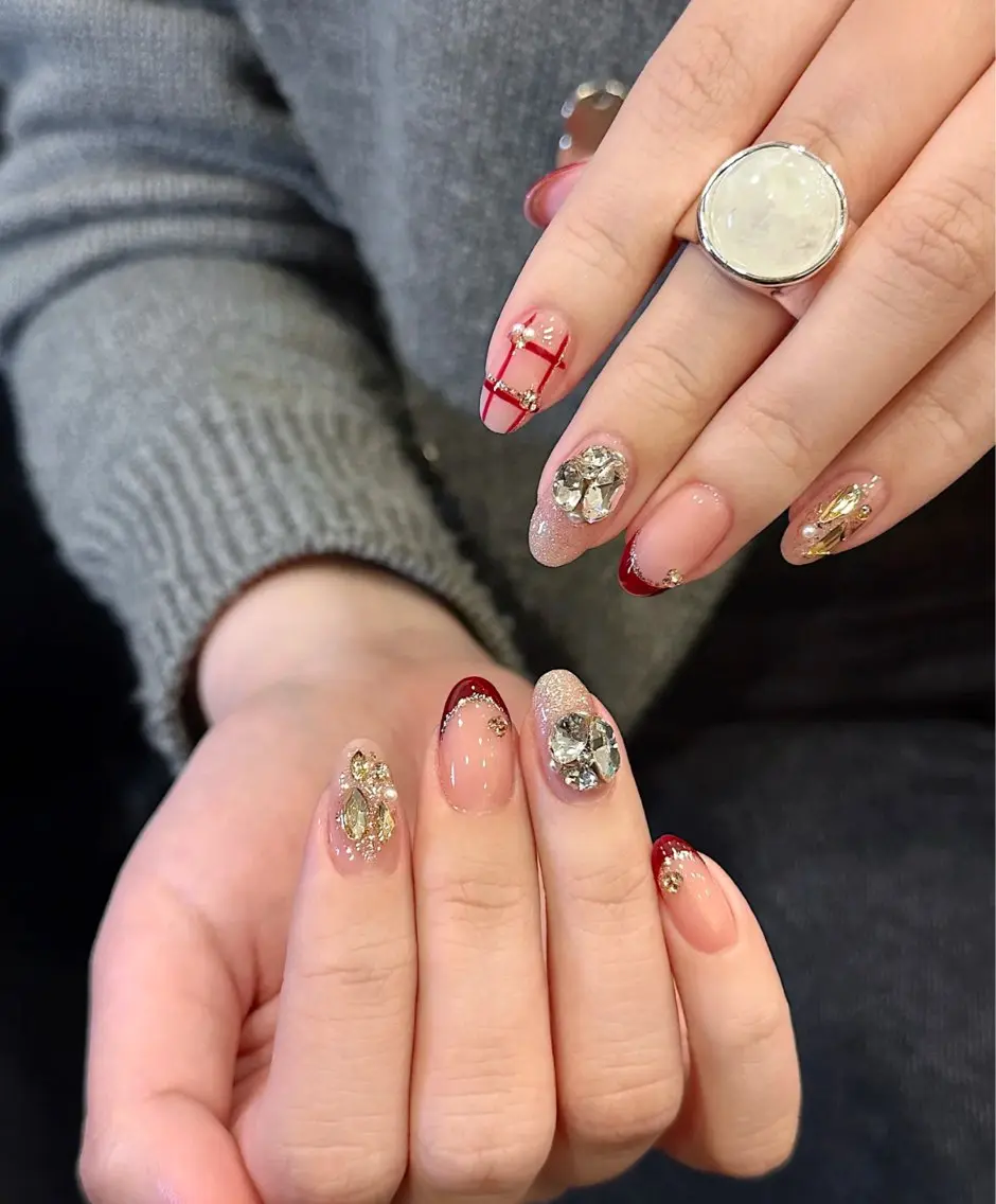 ネイル アートネイル オーロラネイル チークネイル 長さ出し フットネイル ハンドネイル Blossom nail_研修のネイルデザイン