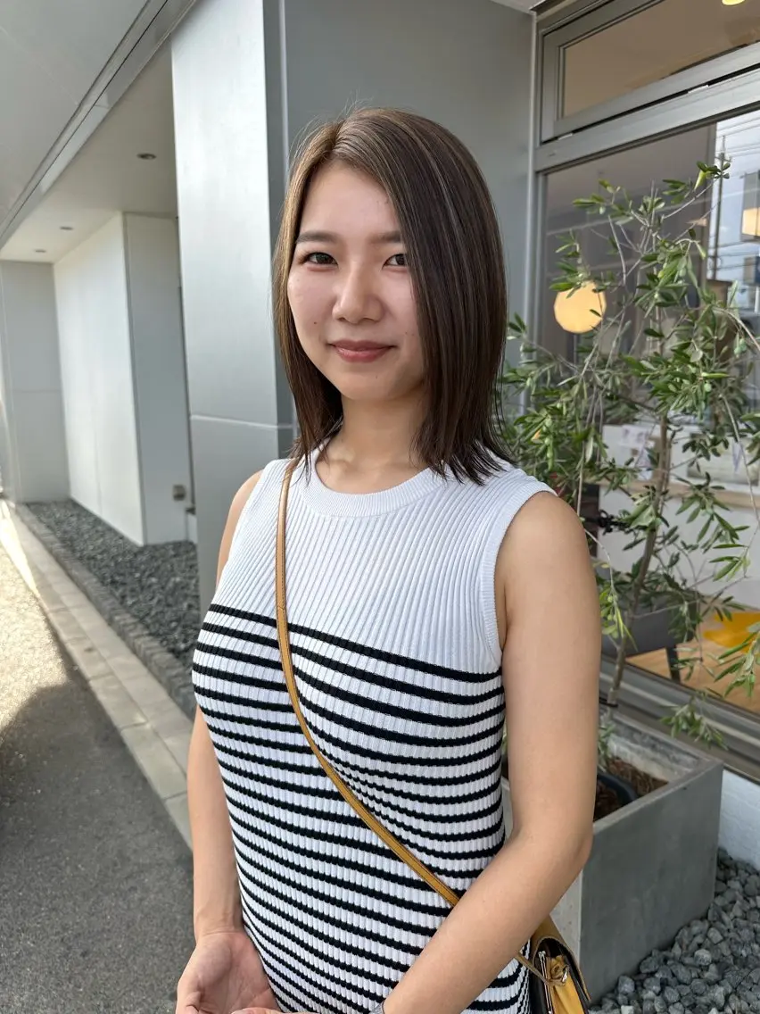 ミディアム カラー and fine ほりのヘアスタイル