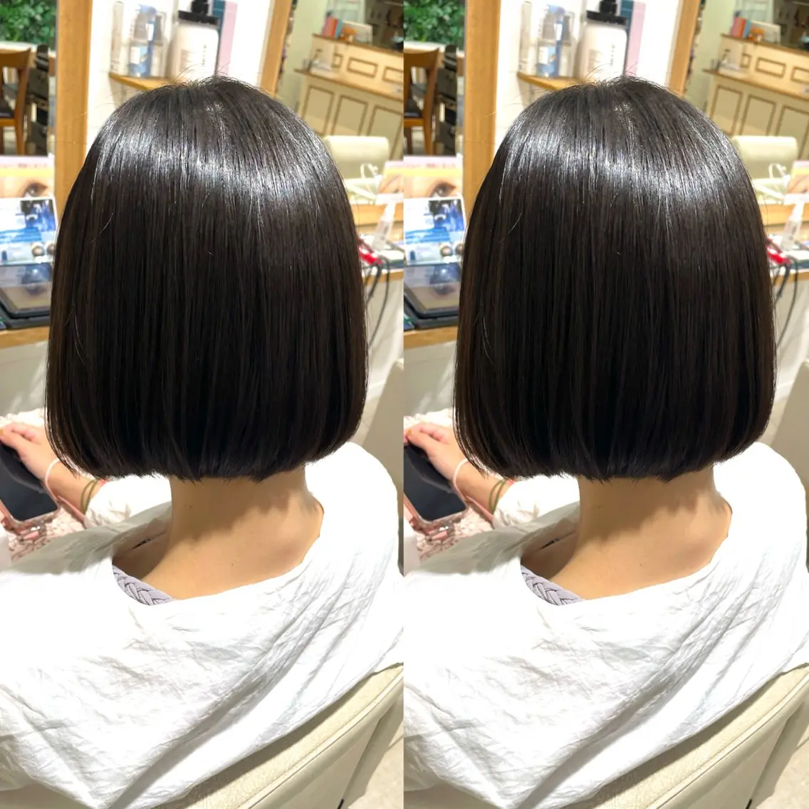 ミディアム 縮毛矯正 トリートメント 髪質改善矯正/カラー /吉祥寺 mariのヘアスタイル
