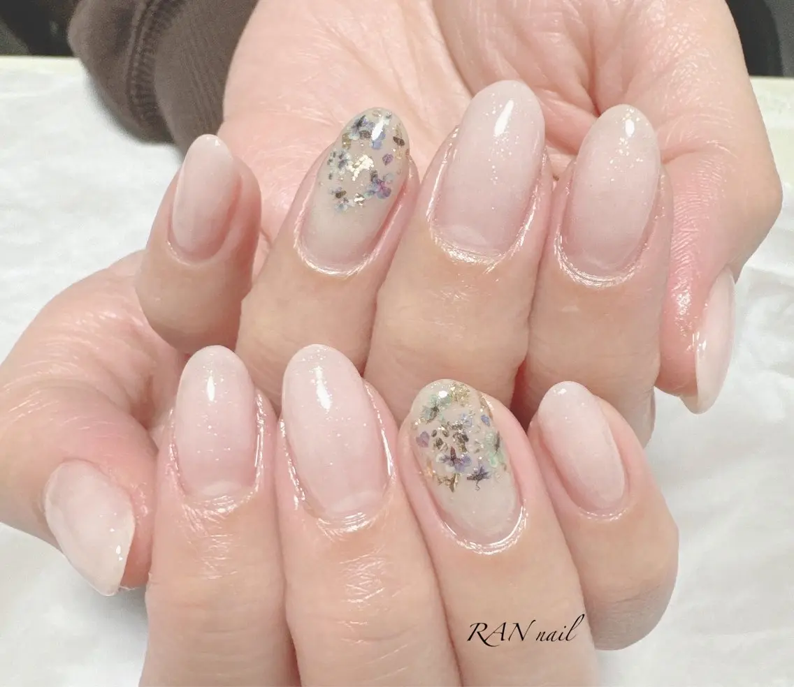 ネイル フラワーネイル ニュアンスネイル シンプルネイル 春ネイル ハンドネイル フットネイル RAN nailのネイルデザイン