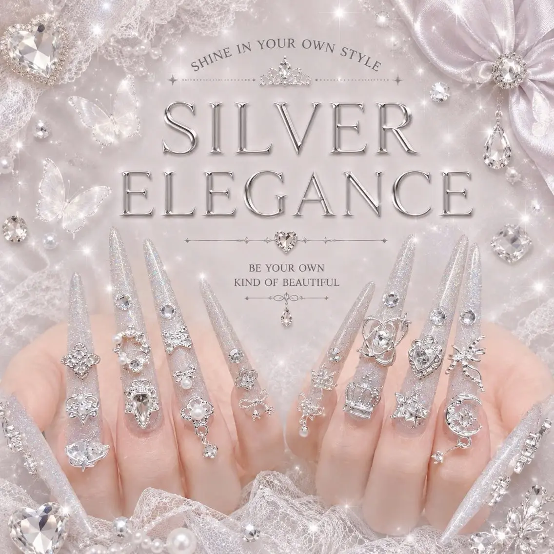 ネイル アートネイル オーロラネイル クリアネイル 長さ出し フレンチネイル ハンドネイル HOT Nail Salonのネイルデザイン