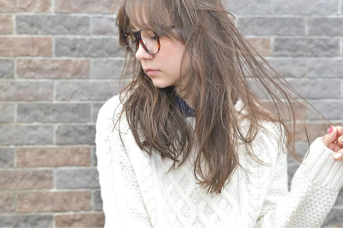 ミディアム セミロング ロング カラー パーマ 外国人風カラー 透明感カラー× レイヤーカット✨高梨のヘアスタイル