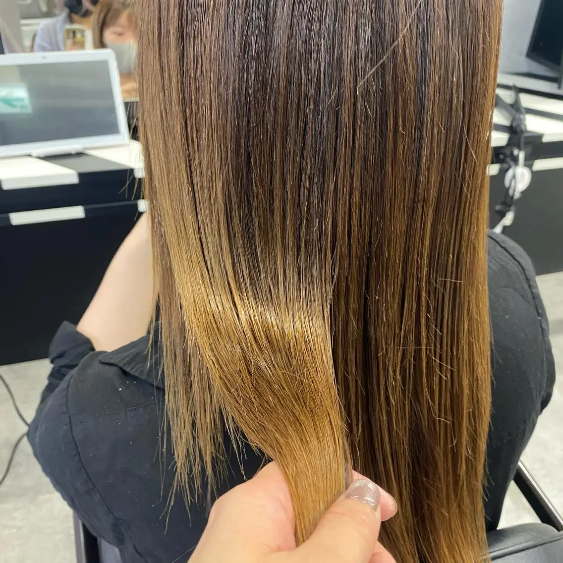 ロング カラー ヘアアレンジ メンズ メンズブリーチ メンズハイトーン ブリーチ ケアブリーチ デザインカラー Cielro/ダブル カラー/西田咲希のヘアスタイル