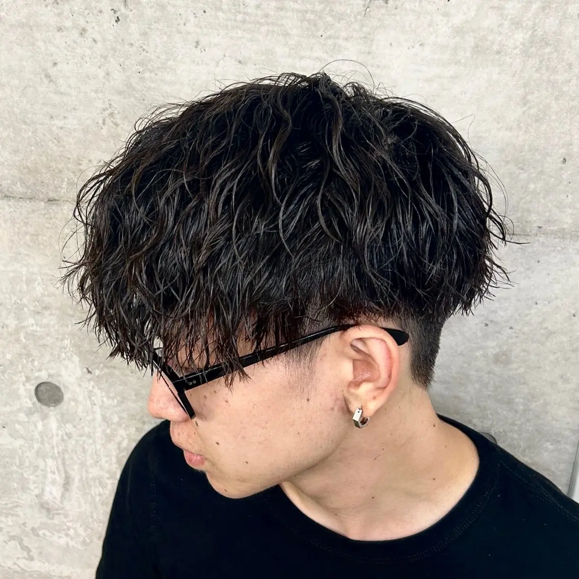 パーマ メンズ マッシュ メンズパーマ ツイストスパイラルパーマ 刈り上げ スパイラルパーマ Rikito .のヘアスタイル