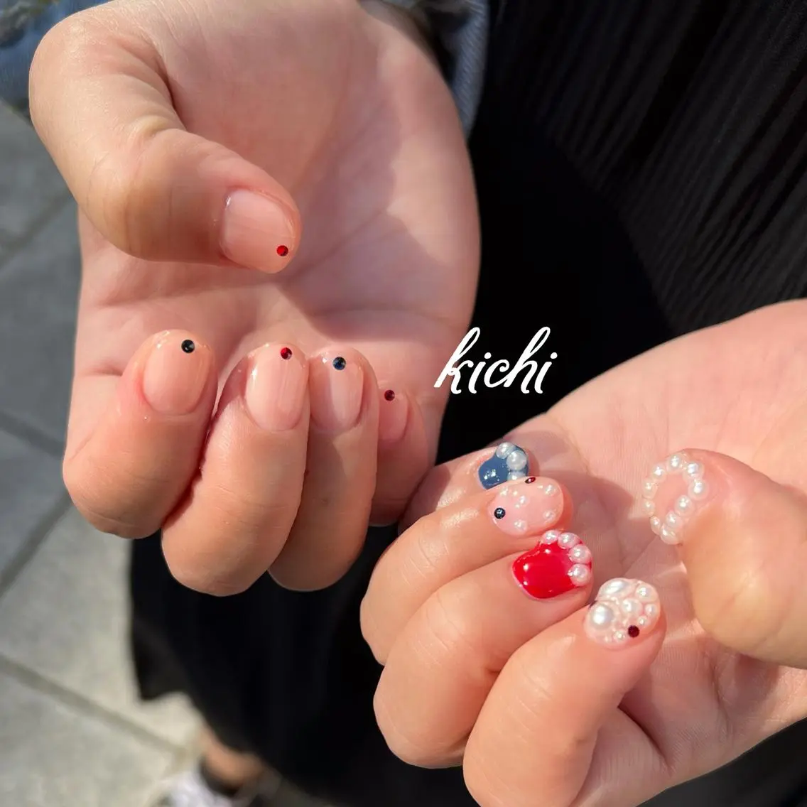 ネイル ジェルネイル 持ち込み ニュアンスネイル パラジェル シンプルネイル kichi・: *のネイルデザイン