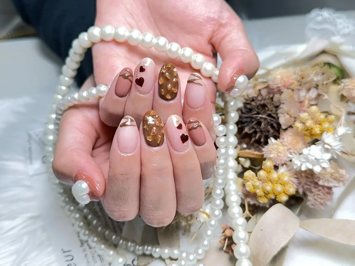 ネイル 長さ出し フレンチネイル ジェルネイル ガラスフレンチ 韓国ネイル ハンドネイル ハンドケア For U nail スカルプ専門店のネイルデザイン