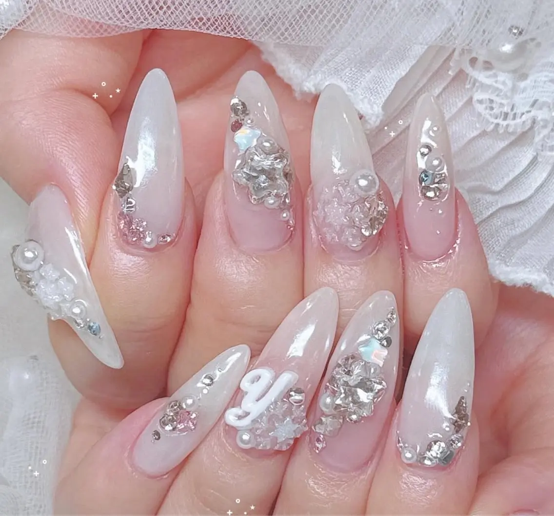 ネイル オーロラネイル フレンチネイル ジェルネイル ハロウィン キラキラネイル ハンドネイル H.baby Nail Salonのネイルデザイン