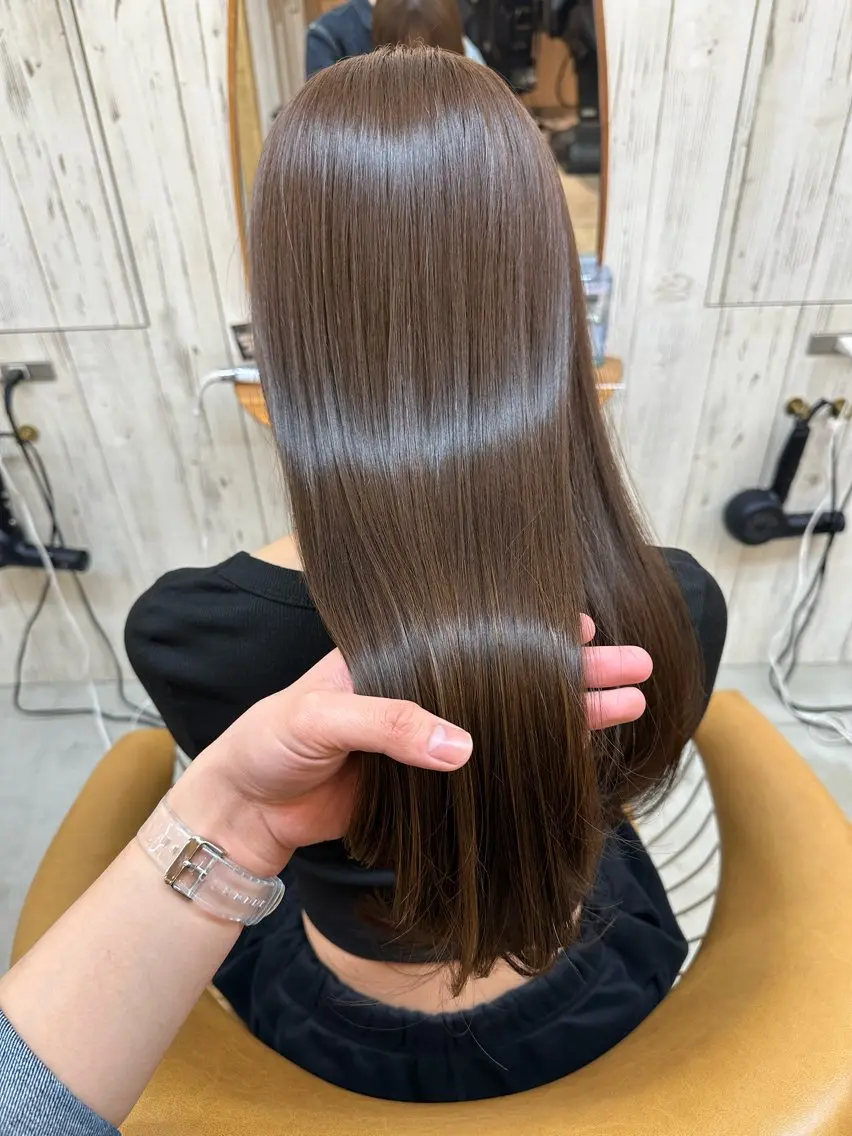 【超最新✨‼️話題のトステア配合】質感再生トリートメントカット+カラー+トリートメント　ミニモ限定　髪質改善の写真