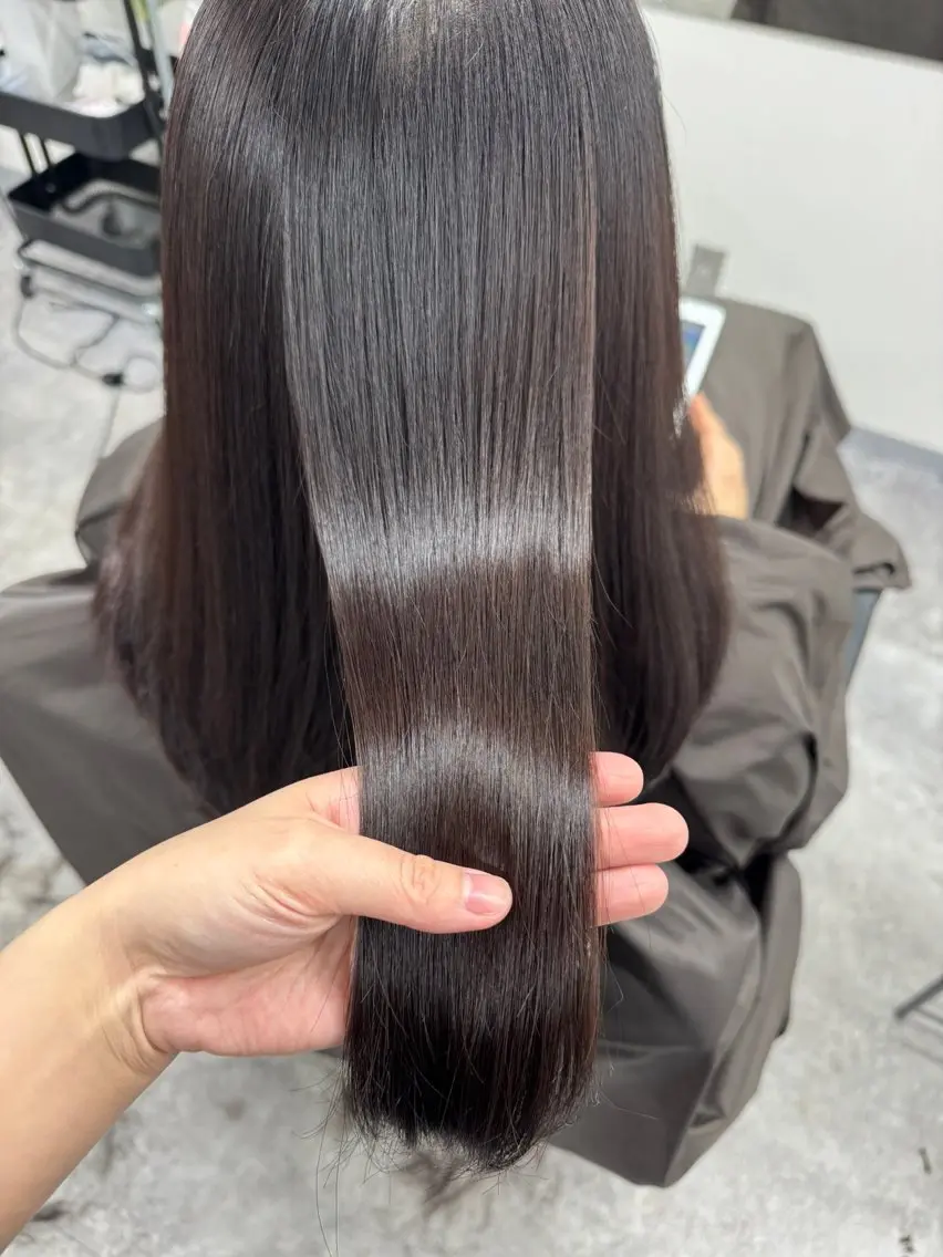ロング 髪質改善 トリートメント 酸熱トリートメント 髪質改善メニュー 長井 美佐子のヘアスタイル
