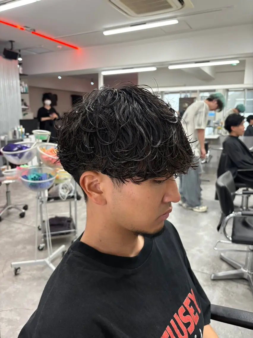 パーマ メンズ カット パーマ ヘアセット パーマ支持率No.1 ❤️🔥安成弾のヘアスタイル