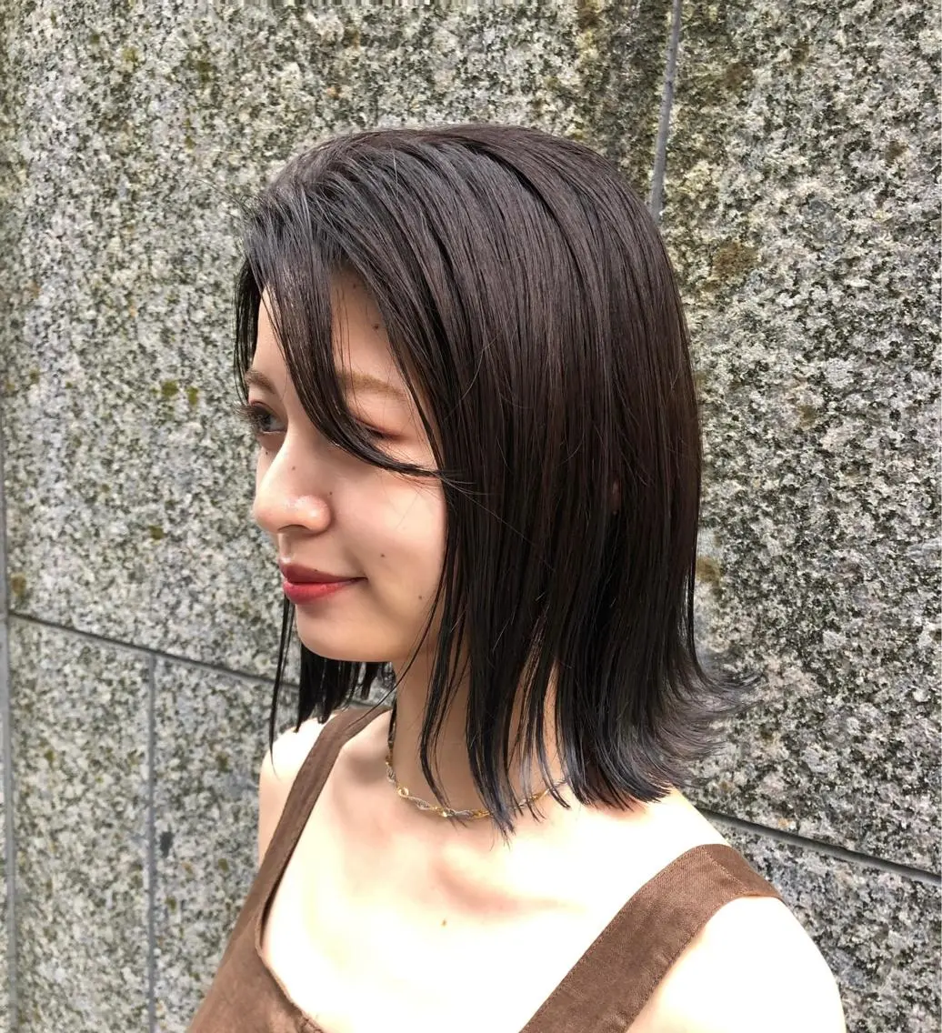 ミディアム カット ヘアカラー モテ髪💛美髪矯正 ✨艶髪特化🫧山根のヘアスタイル