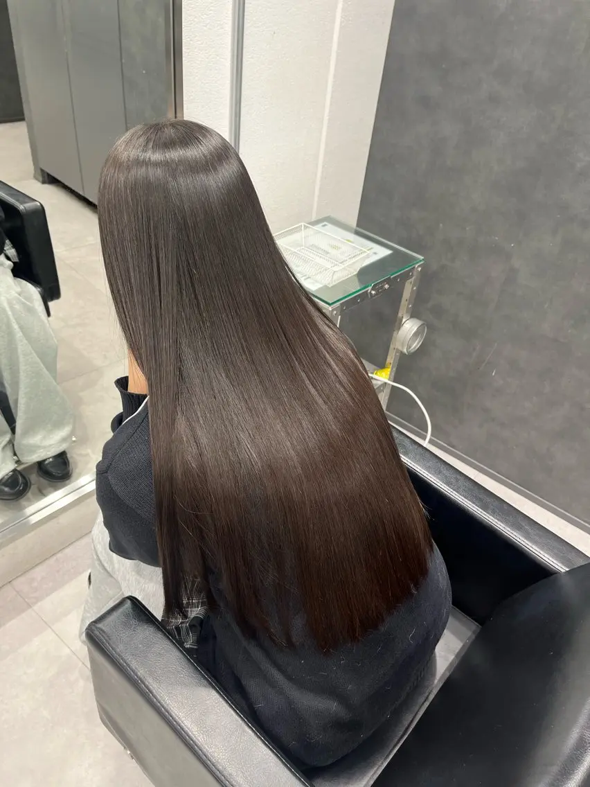 ロング 髪質改善 縮毛矯正 やまもと ここのヘアスタイル