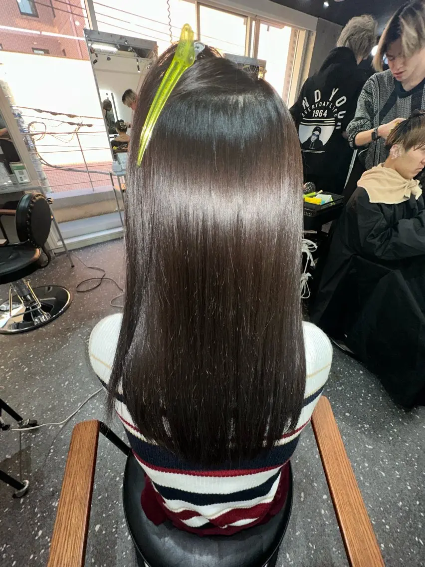 ロング パーマ カット 縮毛矯正 トリートメント 髪質改善⭐️縮毛矯正 中野⭐️Rinaのヘアスタイル
