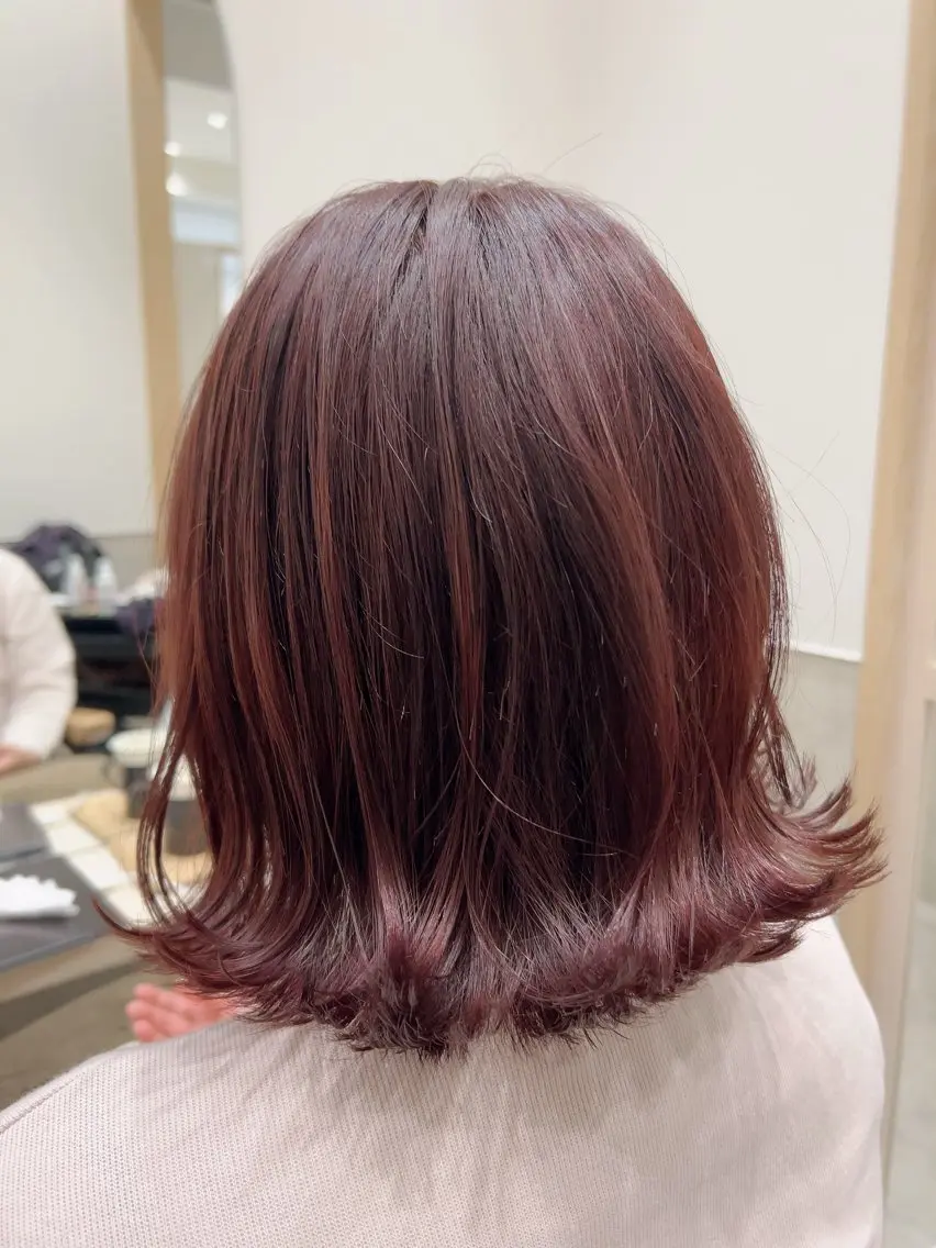 ミディアム ヘアカラー 古山 瞳のヘアスタイル