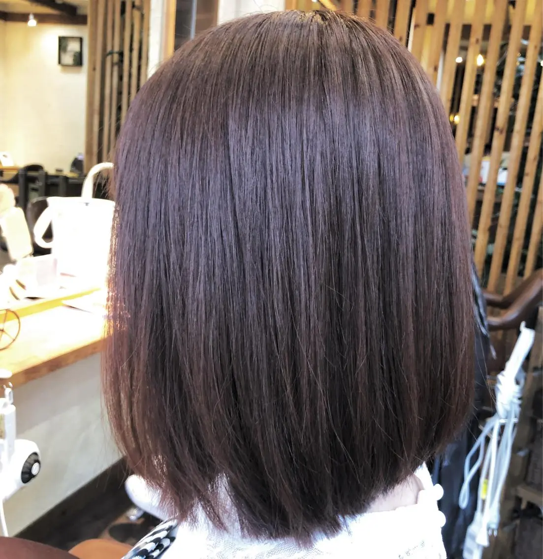 ミディアム カラー アッシュ 透明感カラー ✨🌿大人可愛い愛さ れhair🌿✨松本のヘアスタイル