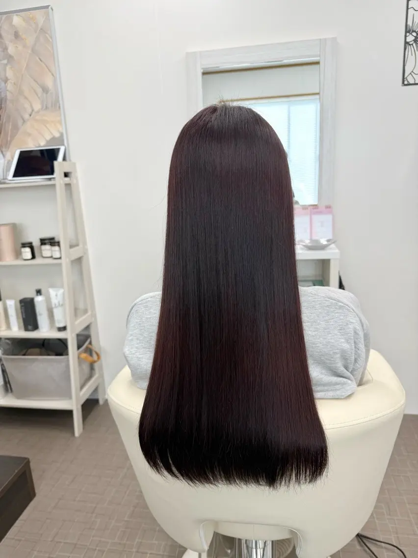 ロング カット ヘアカラー フジワラ ヤスのヘアスタイル