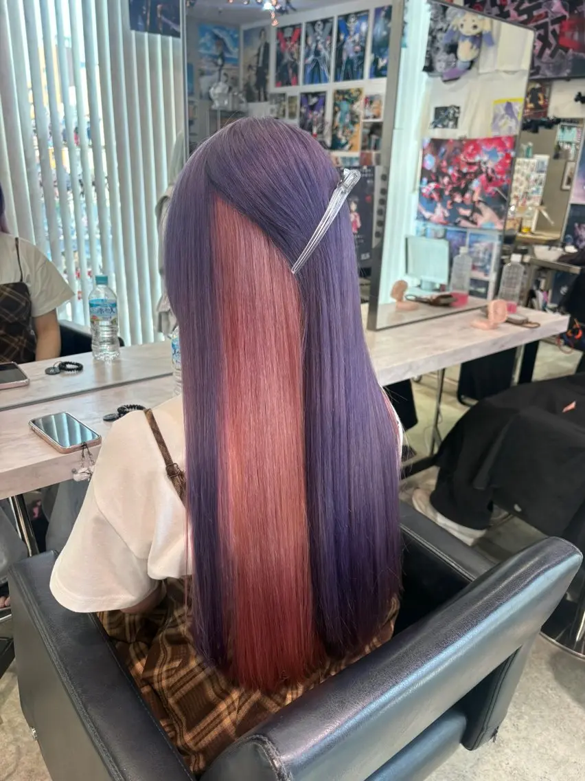 ロング カラー ヘアカラー トリートメント オタク美容師/ 推しカラー/ミクのヘアスタイル